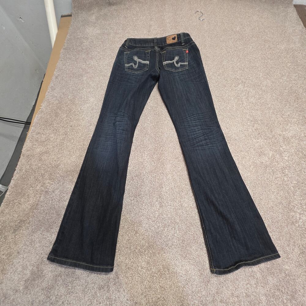 Zana Di Jeans Womens Size 9 Dark Wash Bootcut Embroidered Stretch Denim